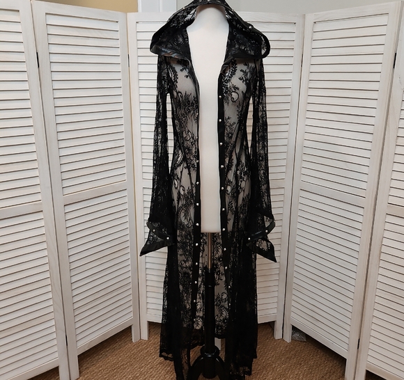 Dolls Kill Other - Dolls Kill Black Days Of Sin Duster Size S NWT